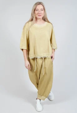 Rundholz Dip Tops^Boat-Neck T-Shirt in Wax Cloud