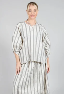 Aequamente Shirts & Blouses^Bohemian Blouse in Black Stripe