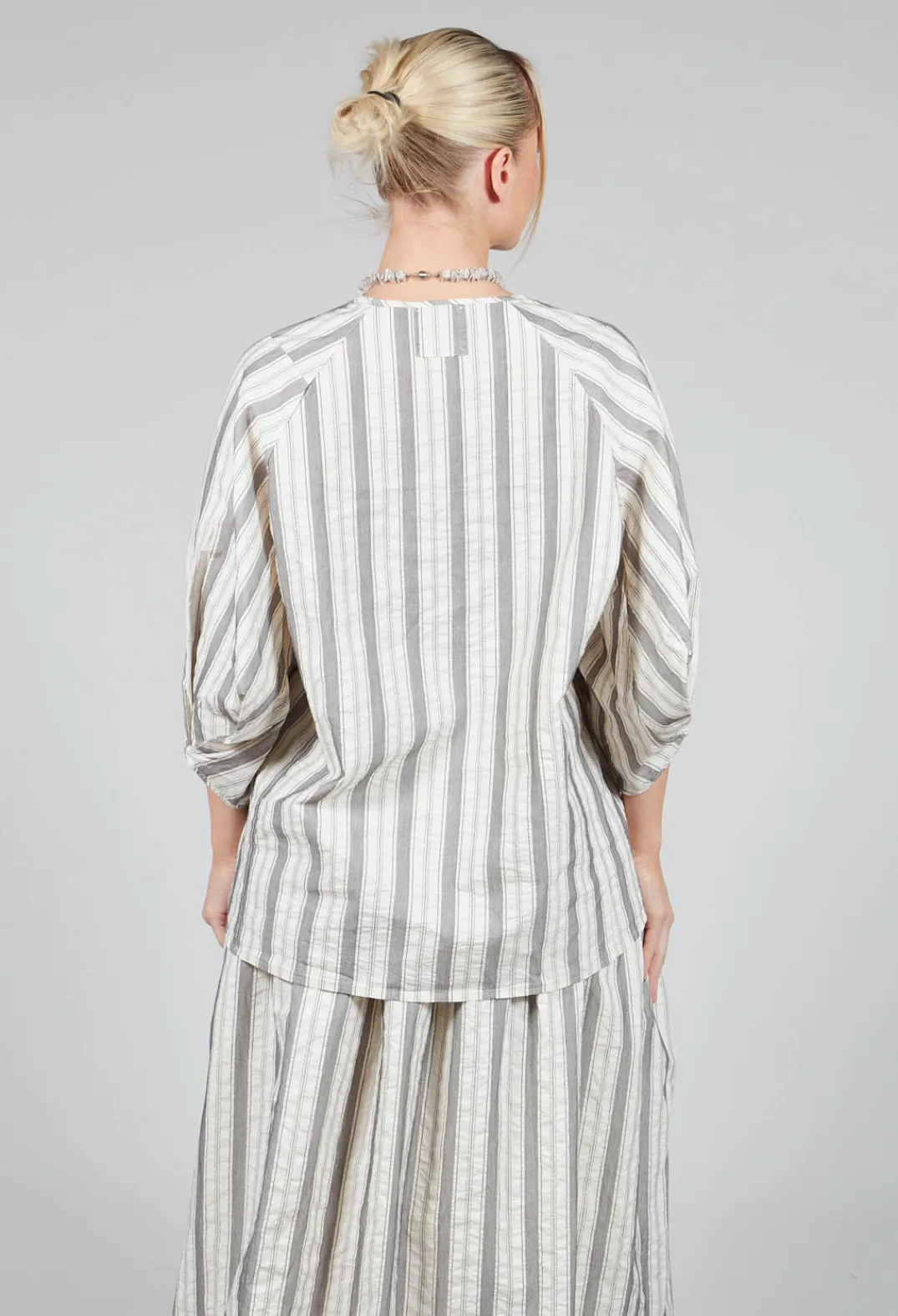 Aequamente Shirts & Blouses^Bohemian Blouse in Black Stripe