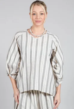 Aequamente Shirts & Blouses^Bohemian Blouse in Black Stripe