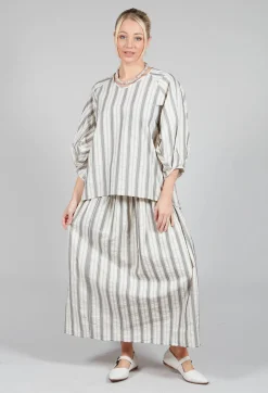 Aequamente Shirts & Blouses^Bohemian Blouse in Black Stripe