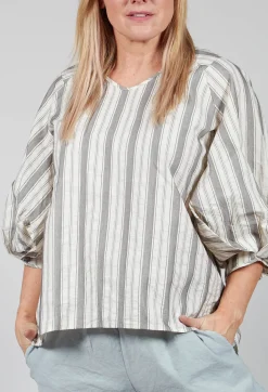 Aequamente Shirts & Blouses^Bohemian Blouse in Black Stripe
