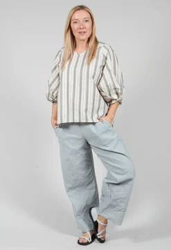 Aequamente Shirts & Blouses^Bohemian Blouse in Black Stripe