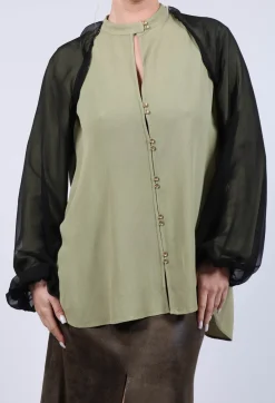 T.ba Tops^Bolero Sleeves in Black