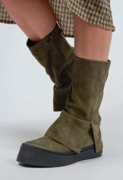 Lofina Boots^Boots with Fold Over Feature in London Forest
