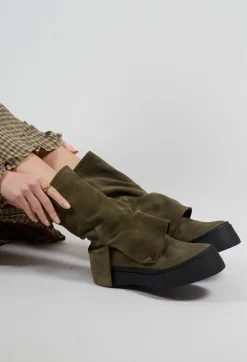 Lofina Boots^Boots with Fold Over Feature in London Forest