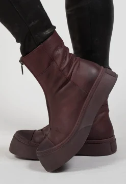 Lofina Boots^Boots With Front Zip in Gasoline Melanzana