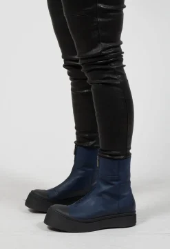 Lofina Boots^Boots With Front Zip in Gasoline Nautica