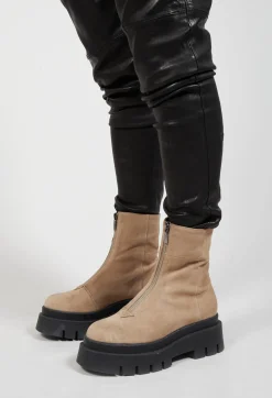 Lofina Boots^Boots With Front Zip in London DK Beige