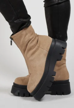 Lofina Boots^Boots With Front Zip in London DK Beige