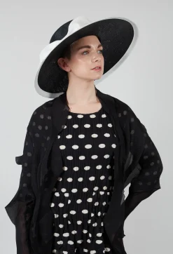 Whiteley Fischer Hats^Bow Hat in Black and Ivory
