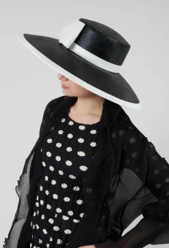 Whiteley Fischer Hats^Bow Hat in Black and Ivory
