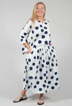 Aequamente Skirts^Box Pleated Skirt in Print