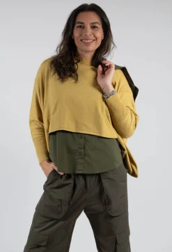 Bitte Kai Rand Shirts & Blouses^Boxy Fit Knitted Jumper in Mustard