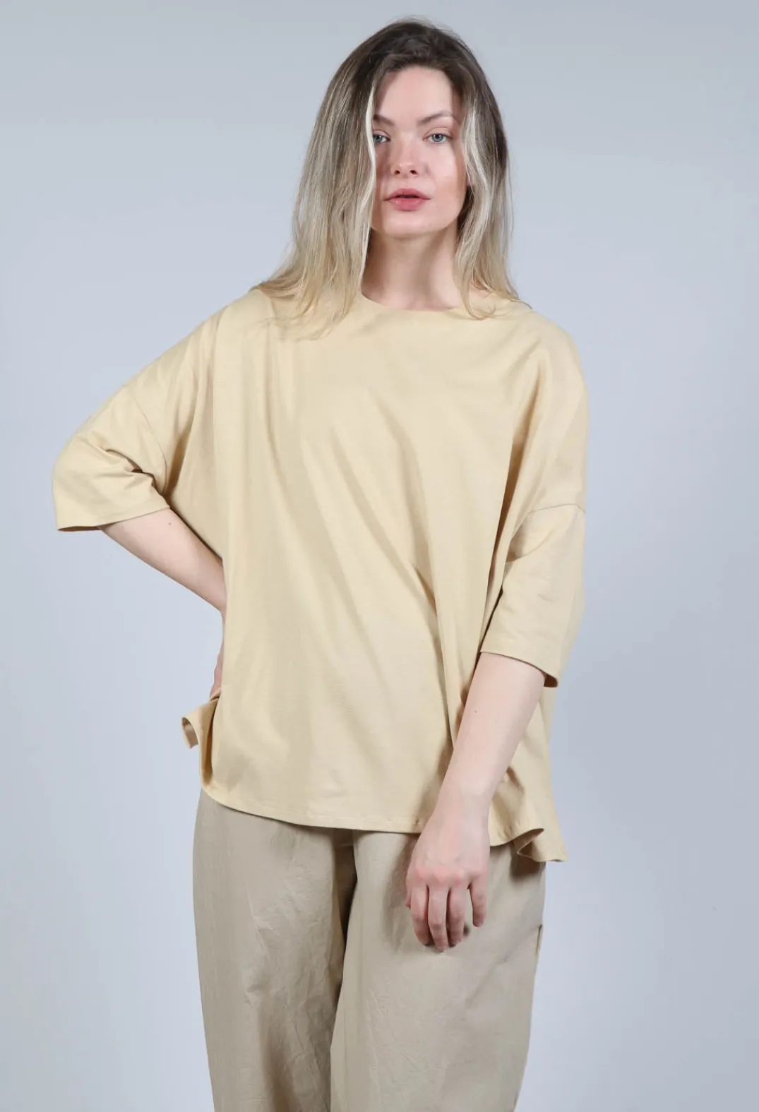 Apuntob Shirts & Blouses^Boxy Fit T-Shirt in Natural