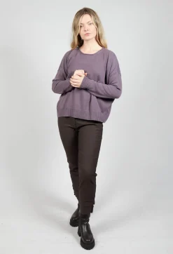 Aequamente Jumpers^Boxy Pullover in Melanzana