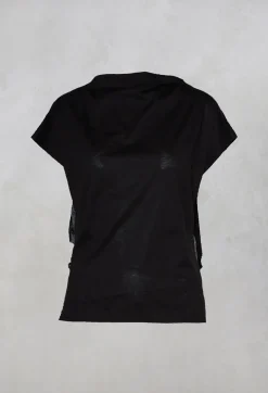Moyuru T-shirts^Boxy T-Shirt in Black