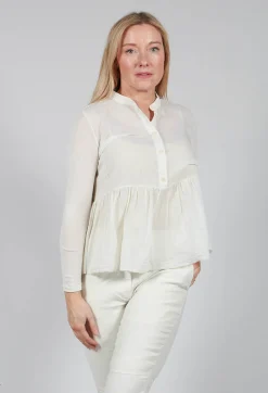 Aequamente Shirts & Blouses^Bracelet Sleeve Blouse in Chalk