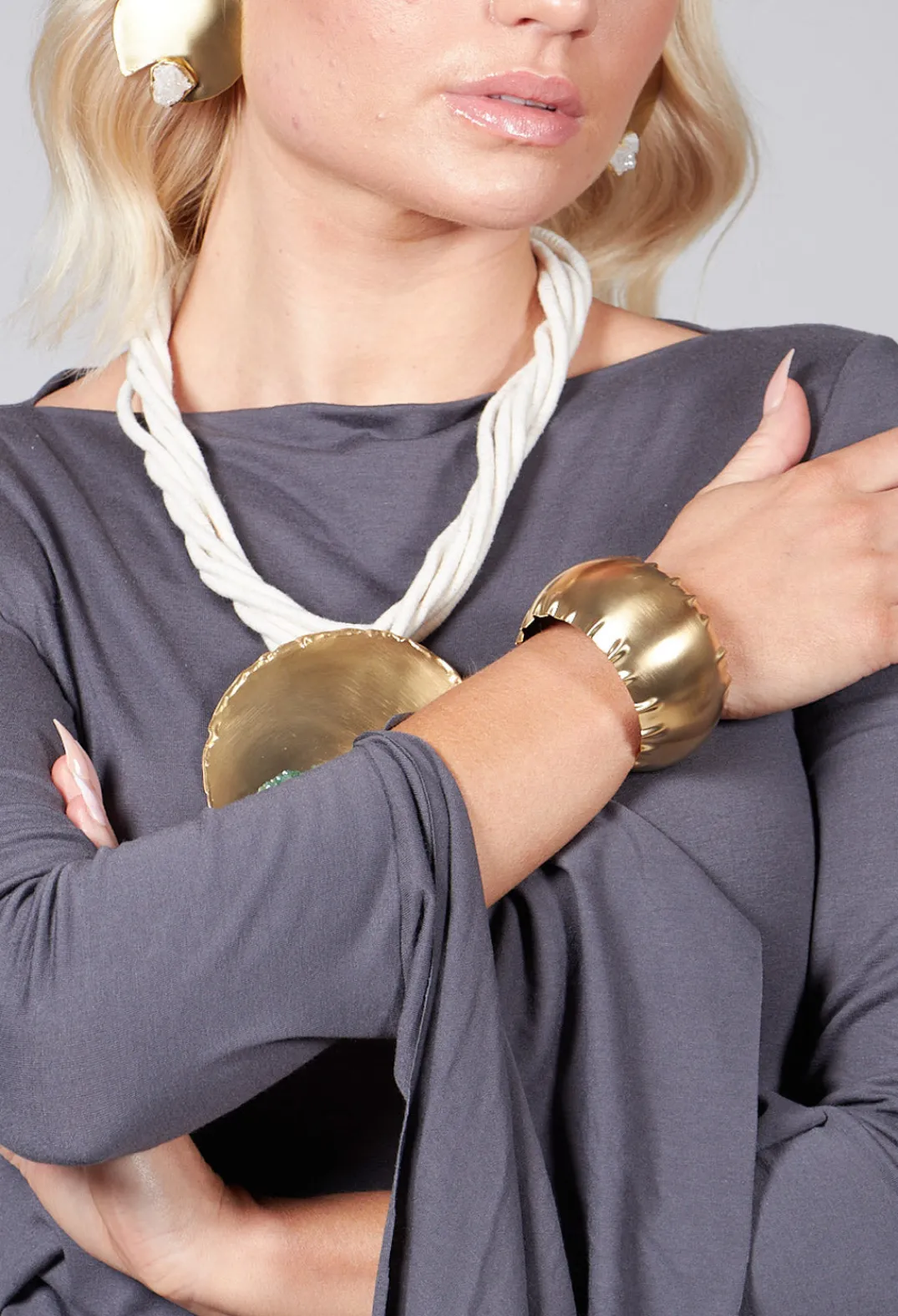Katerina Vassou Bracelets^Brass Cuff Bracelet in Gold
