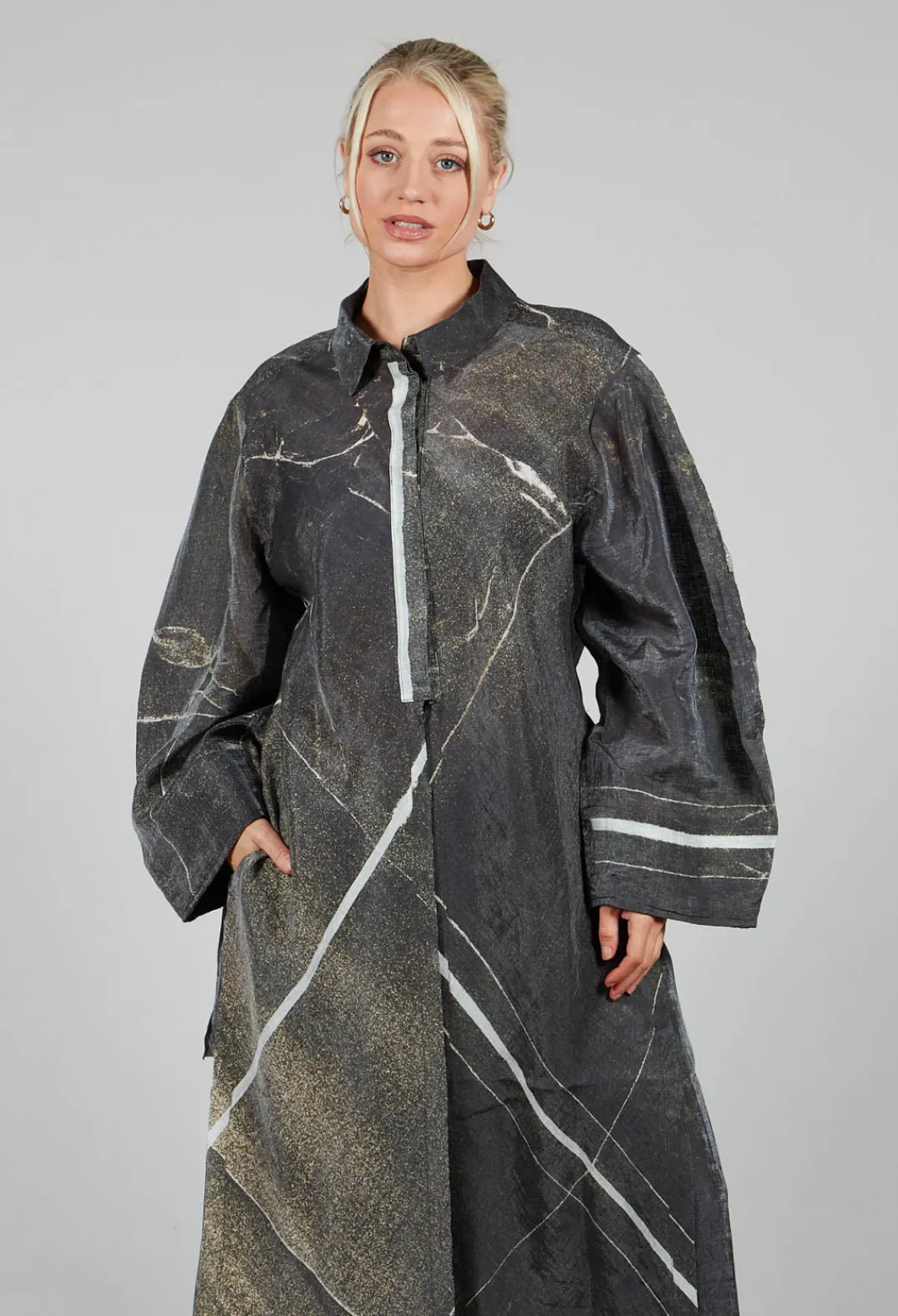 La Vaca Loca Shirts & Blouses^Buque Tunic in Green Rust Banner