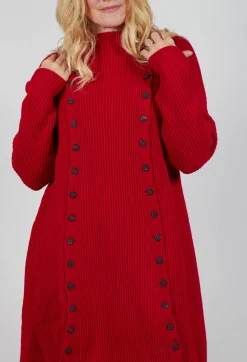 Rundholz Mainline Dresses^Button Dress in Cardinal