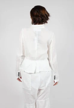 Rundholz Dip Jackets^Button Fastening Jacket with Elasticated Back Detail in Semi Bleach Paper