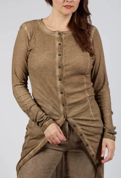 Rundholz Mainline Jackets^Button Front Top in Camel Cloud