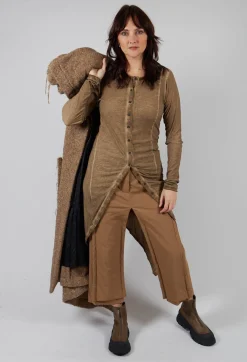 Rundholz Mainline Jackets^Button Front Top in Camel Cloud
