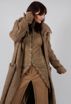 Rundholz Mainline Jackets^Button Front Top in Camel Cloud