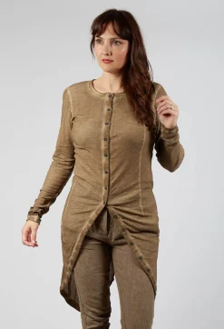 Rundholz Mainline Jackets^Button Front Top in Camel Cloud