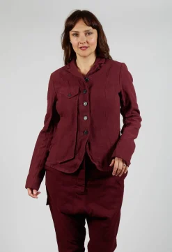 Rundholz Mainline Jackets^Button Jacket in Merlot Mel