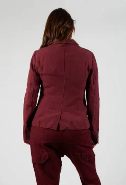 Rundholz Mainline Jackets^Button Jacket in Merlot Mel