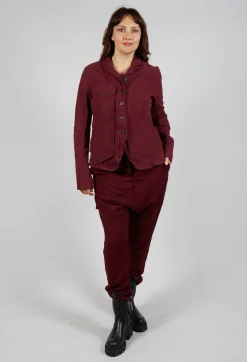 Rundholz Mainline Jackets^Button Jacket in Merlot Mel