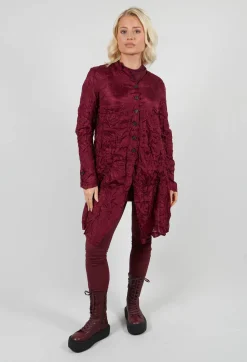 Rundholz Mainline Shirts & Blouses^Button Plisse Shirt in Merlot Cloud
