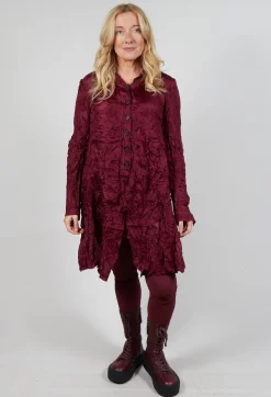 Rundholz Mainline Shirts & Blouses^Button Plisse Shirt in Merlot Cloud