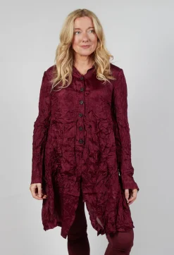 Rundholz Mainline Shirts & Blouses^Button Plisse Shirt in Merlot Cloud