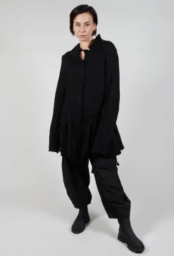 Olivia May Cardigans^Button Through Cardigan with Feature Pockets in Black