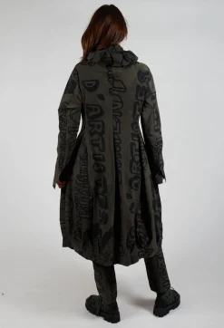 Rundholz Black Label Coats^Button Through Coat in Jungle Big Print