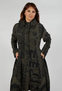 Rundholz Black Label Coats^Button Through Coat in Jungle Big Print
