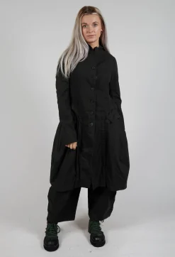 Rundholz Black Label Coats^Button Through Coat with Tulip Hem in Jungle Stripe