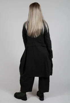 Rundholz Black Label Coats^Button Through Coat with Tulip Hem in Jungle Stripe