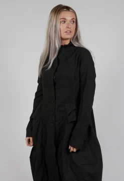 Rundholz Black Label Coats^Button Through Coat with Tulip Hem in Jungle Stripe