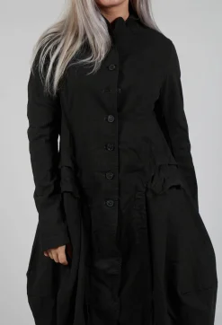 Rundholz Black Label Coats^Button Through Coat with Tulip Hem in Jungle Stripe