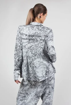 Rundholz Black Label Jackets^Button Through Jacket in Black Print