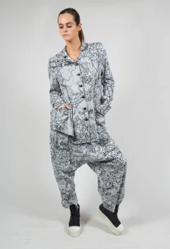 Rundholz Black Label Jackets^Button Through Jacket in Black Print