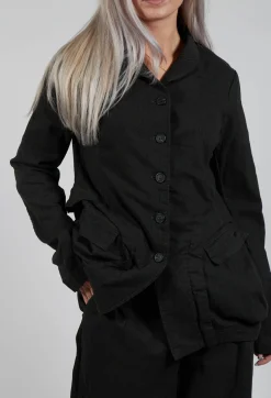 Rundholz Black Label Jackets^Button Through Jacket with Tulip Hem in Jungle Stripe
