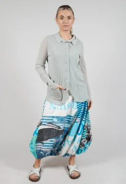 Rundholz Black Label Jackets^Button Through Jacket with Sheer Sleeves in Grey
