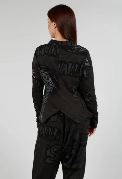 Rundholz Black Label Jackets^Button Through Jersey Jacket in Jungle Print