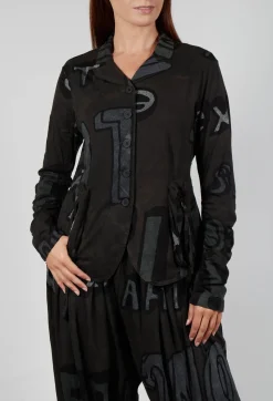 Rundholz Black Label Jackets^Button Through Jersey Jacket in Jungle Print