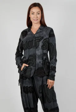 Rundholz Black Label Jackets^Button Through Jersey Jacket in Rock Print